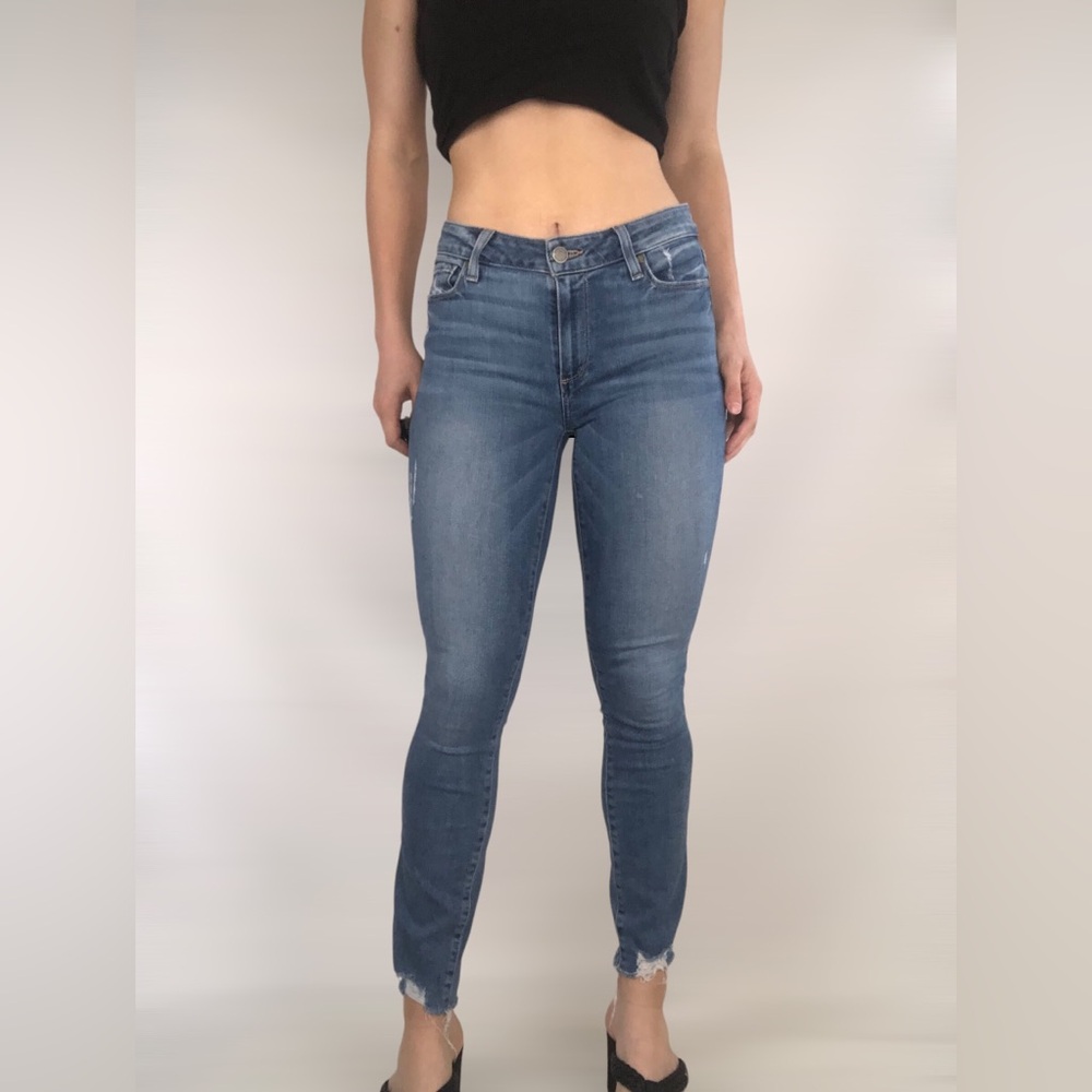 BOGO FREE Paige Verdugo Ankle Skinny Distress Jeans Size 27 - Picture 3 of 9